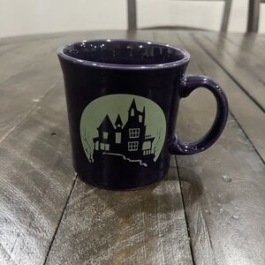 Homer Laughlin  Fiesta Spooky Haunted House 12 Oz Java Mug Plum‎ Purple